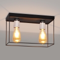 Loftlampe FINN 2xE27/15W/230V sort/skinnende krom