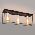 Loftlampe FINN 3xE27/15W/230V sort/skinnende krom