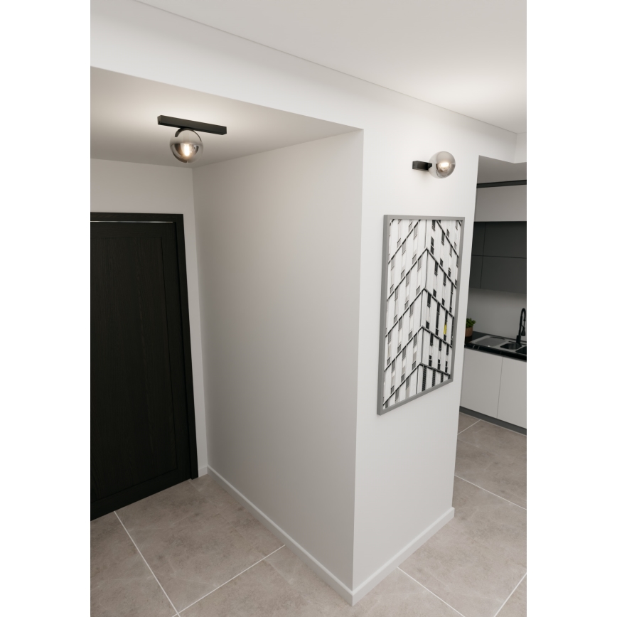 Loftlampe FIT 1xE14/10W/230V sort/grå
