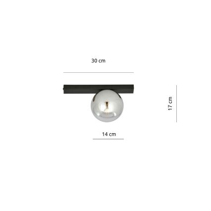 Loftlampe FIT 1xE14/10W/230V sort/grå