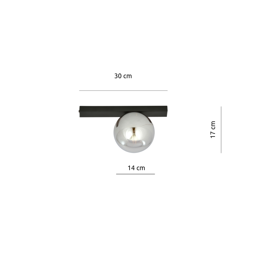 Loftlampe FIT 1xE14/10W/230V sort/grå