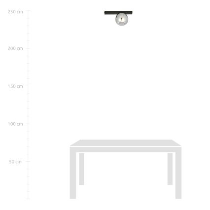 Loftlampe FIT 1xE14/10W/230V sort/grå