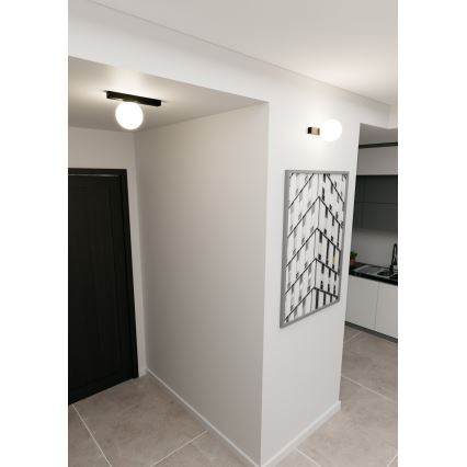 Loftlampe FIT 1xE14/10W/230V sort/hvid