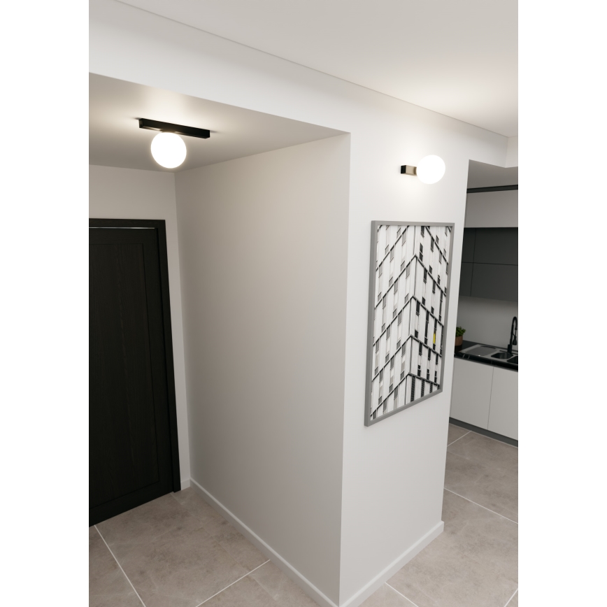 Loftlampe FIT 1xE14/10W/230V sort/hvid
