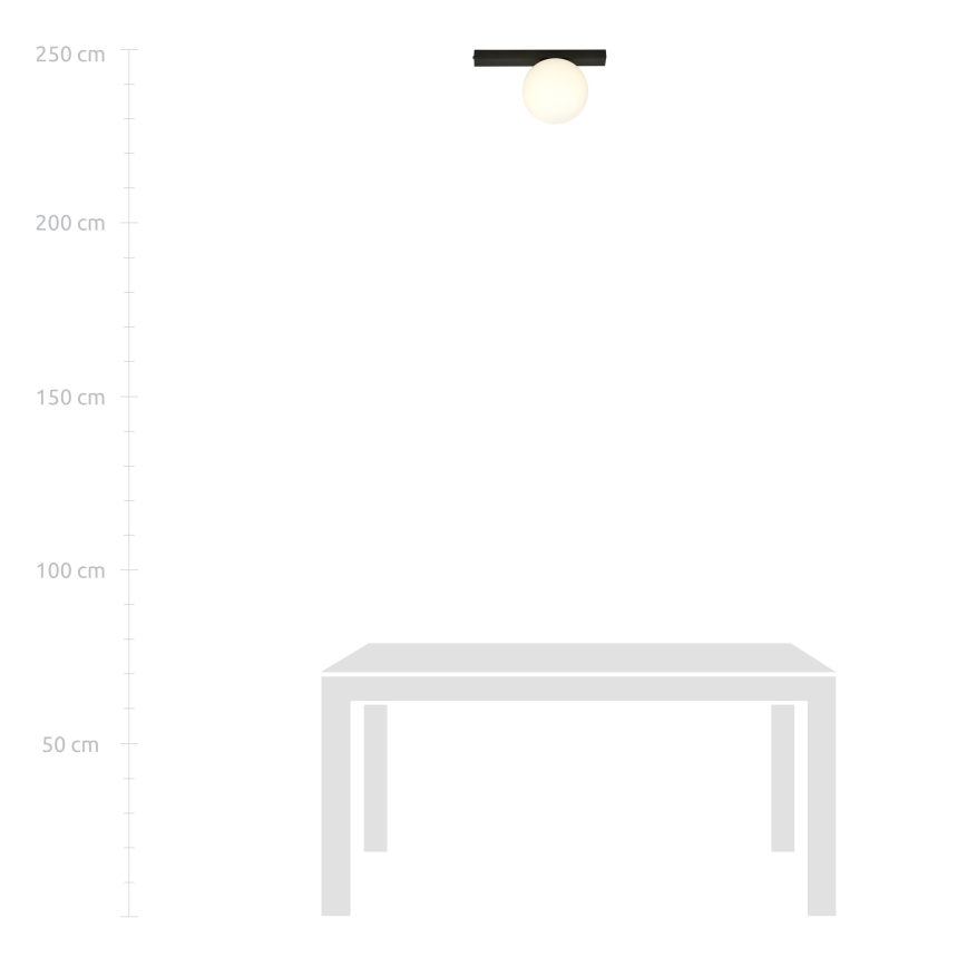 Loftlampe FIT 1xE14/10W/230V sort/hvid
