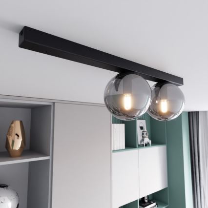 Loftlampe FIT 2xE14/10W/230V sort/grå