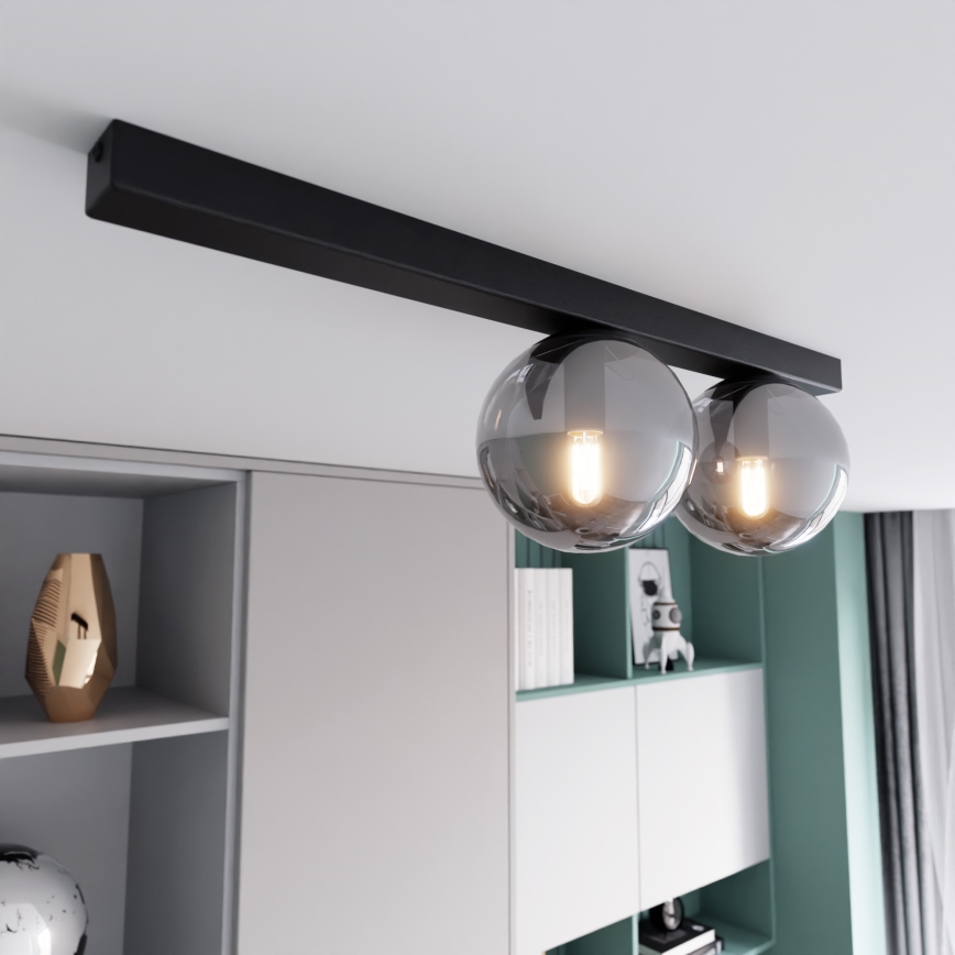 Loftlampe FIT 2xE14/10W/230V sort/grå