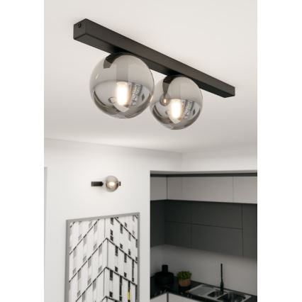 Loftlampe FIT 2xE14/10W/230V sort/grå