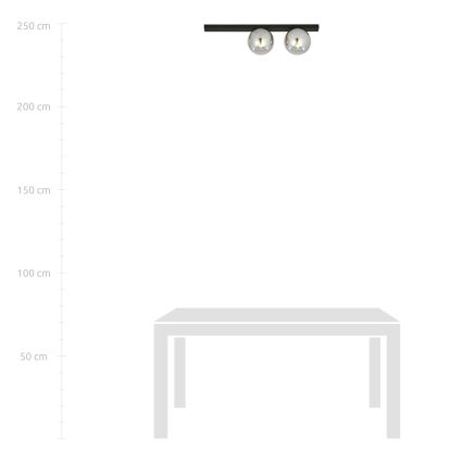 Loftlampe FIT 2xE14/10W/230V sort/grå