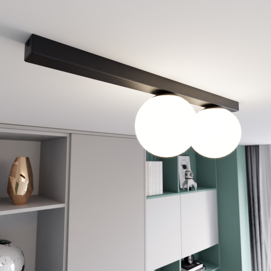 Loftlampe FIT 2xE14/10W/230V sort/hvid