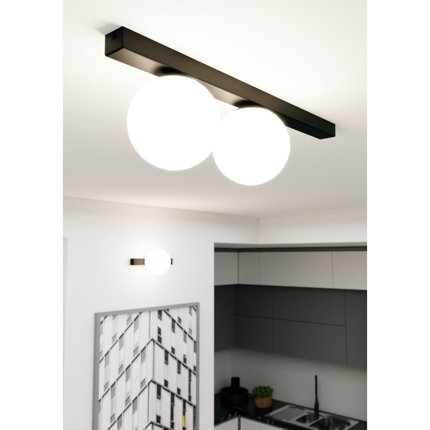 Loftlampe FIT 2xE14/10W/230V sort/hvid