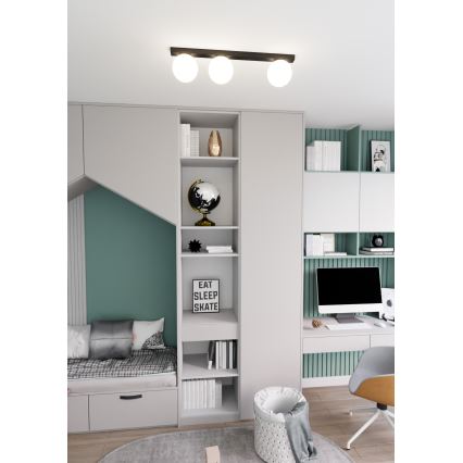 Loftlampe FIT 3xE14/10W/230V sort/hvid