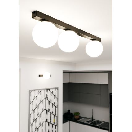 Loftlampe FIT 3xE14/10W/230V sort/hvid