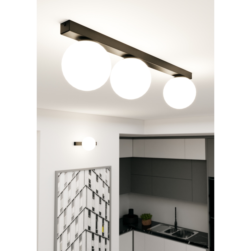 Loftlampe FIT 3xE14/10W/230V sort/hvid