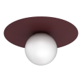Loftlampe FLAT 1xE27/15W/230V Ø 35 cm bordeaux