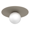 Loftlampe FLAT 1xE27/15W/230V Ø35 cm beige