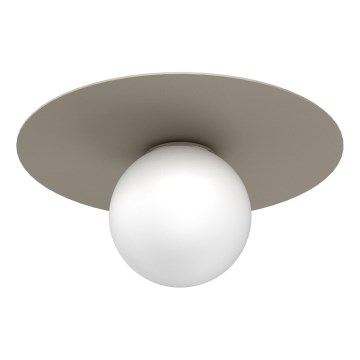 Loftlampe FLAT 1xE27/15W/230V Ø35 cm beige