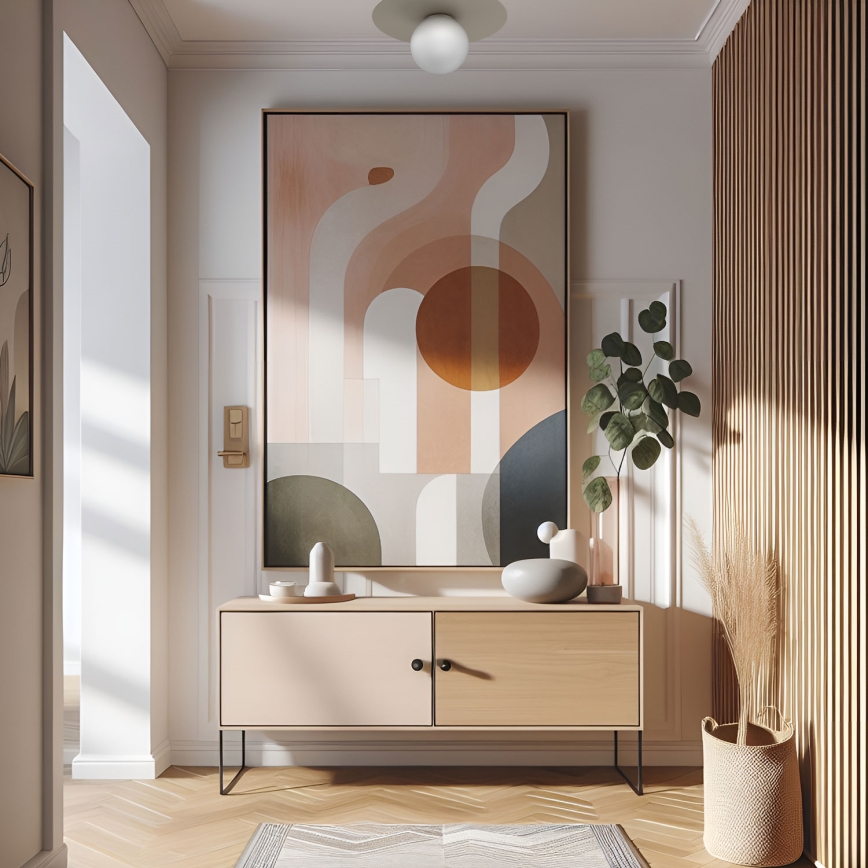 Loftlampe FLAT 1xE27/15W/230V Ø35 cm beige
