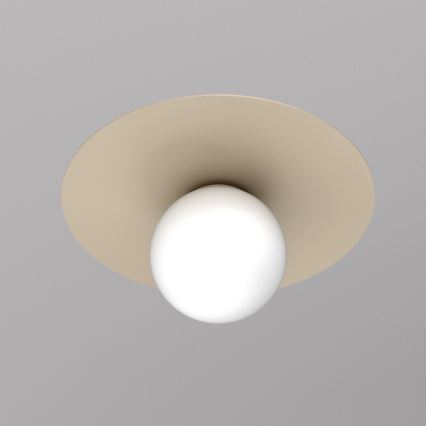 Loftlampe FLAT 1xE27/15W/230V Ø35 cm beige