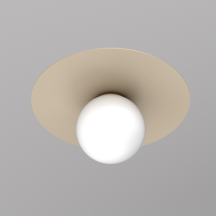 Loftlampe FLAT 1xE27/15W/230V Ø35 cm beige