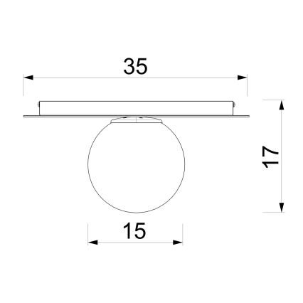 Loftlampe FLAT 1xE27/15W/230V Ø35 cm beige