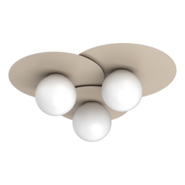 Loftlampe FLAT 3xE27/15W/230V 55x60 cm beige