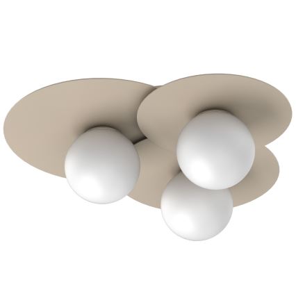 Loftlampe FLAT 3xE27/15W/230V 55x60 cm beige