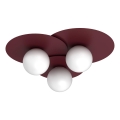 Loftlampe FLAT 3xE27/15W/230V 55x60 cm bordeaux