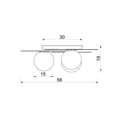 Loftlampe FLAT 3xE27/15W/230V 55x60 cm brun