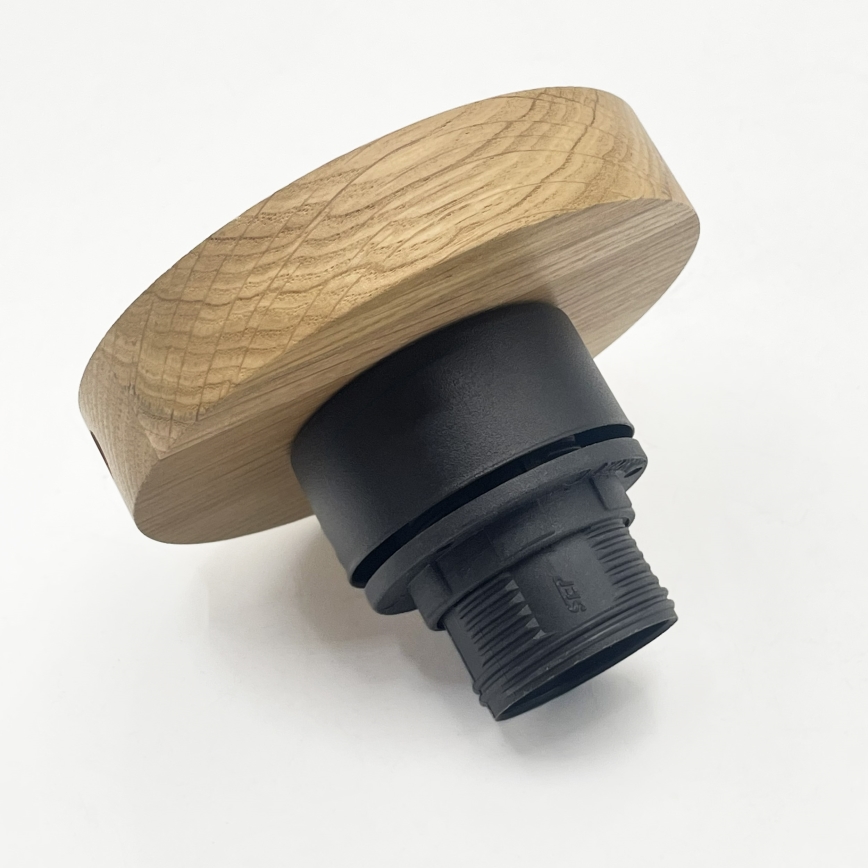 Loftlampe FLO WOOD 1xE27/15W/230V eg/klar Ø 22 cm