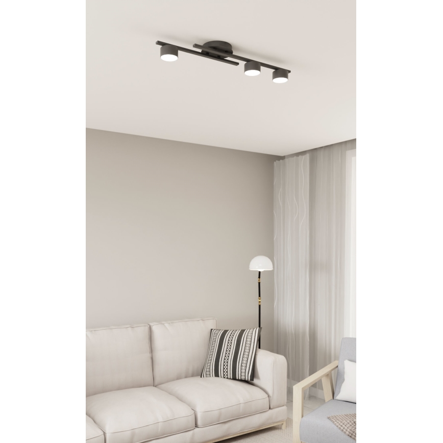 Loftlampe FRAGMENT 3xGX53/12W/230V sort