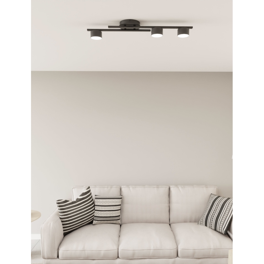 Loftlampe FRAGMENT 3xGX53/12W/230V sort