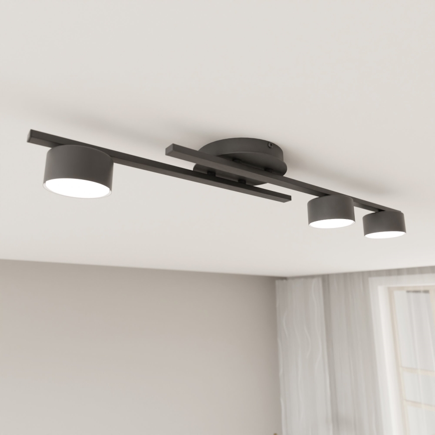 Loftlampe FRAGMENT 3xGX53/12W/230V sort