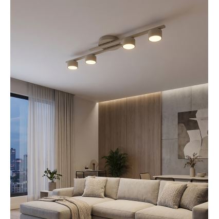 Loftlampe FRAGMENT 4xGX53/12W/230V beige