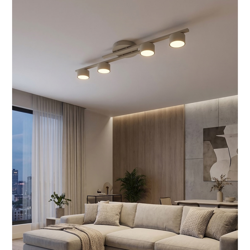 Loftlampe FRAGMENT 4xGX53/12W/230V beige