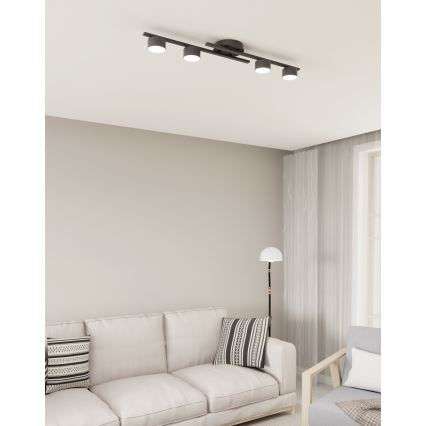 Loftlampe FRAGMENT 4xGX53/12W/230V sort