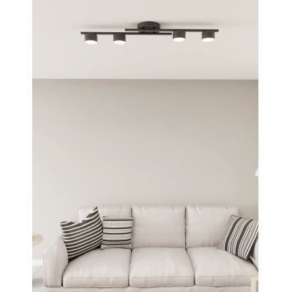Loftlampe FRAGMENT 4xGX53/12W/230V sort