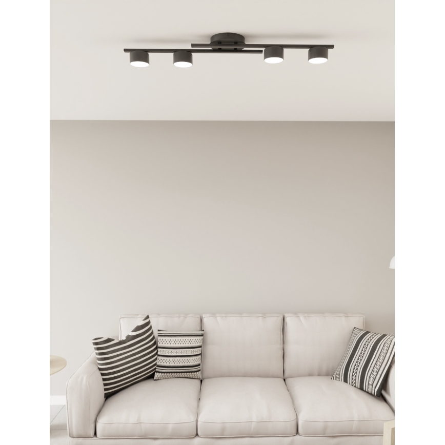 Loftlampe FRAGMENT 4xGX53/12W/230V sort
