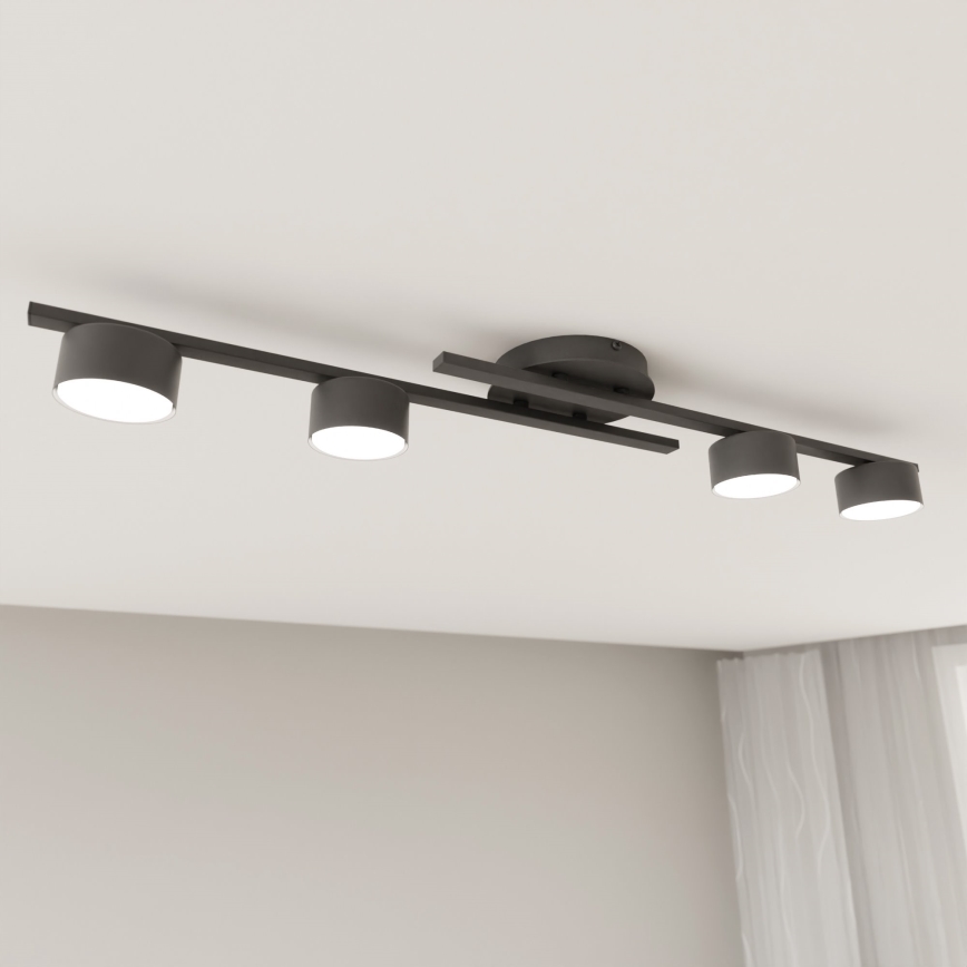 Loftlampe FRAGMENT 4xGX53/12W/230V sort