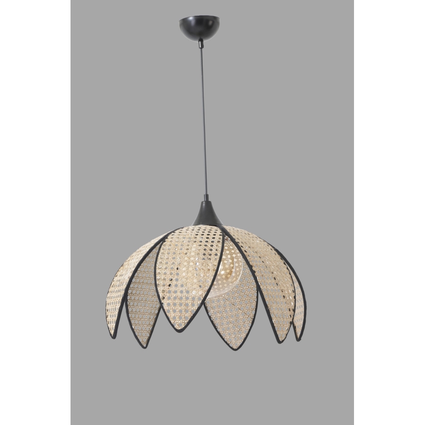 Loftlampe FUME 1xE27/40W/230V diameter 40 cm sort/beige