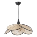 Loftlampe FUME 1xE27/40W/230V Ø 45 cm sort/beige