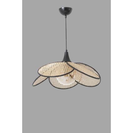 Loftlampe FUME 1xE27/40W/230V Ø 45 cm sort/beige