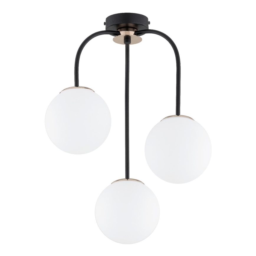 Loftlampe GAMMA 3xE14/10W/230V sort/guldfarvet
