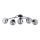 Loftlampe GILIAN 5xE14/40W/230V sort