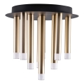 Loftlampe GLAM 9xG9/8W/230V guldfarvet