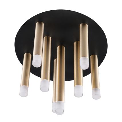 Loftlampe GLAM 9xG9/8W/230V guldfarvet