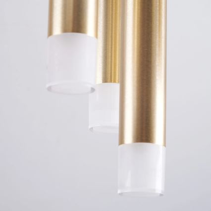 Loftlampe GLAM 9xG9/8W/230V guldfarvet