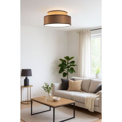 Loftlampe GRACE 1xE27/60W/230V beige/brun