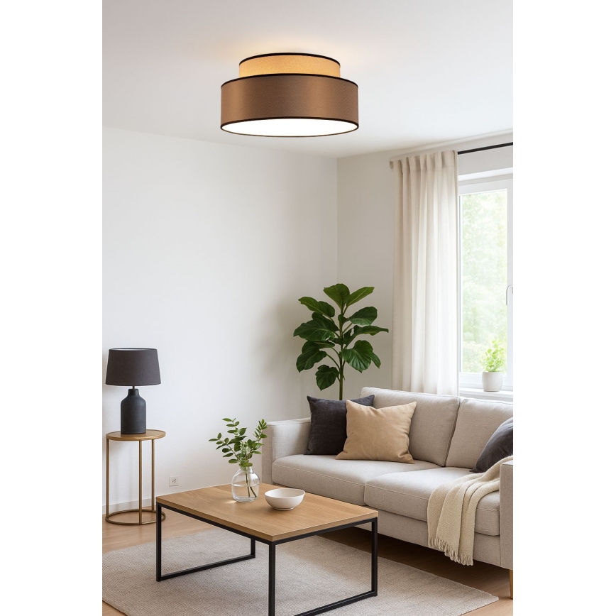 Loftlampe GRACE 1xE27/60W/230V beige/brun