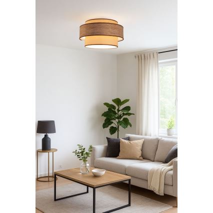 Loftlampe GRACE 1xE27/60W/230V beige/brun